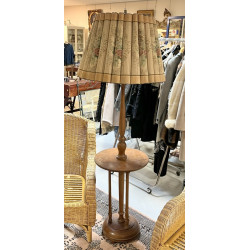 Lampadaire pied-fumeur vintage en bois a