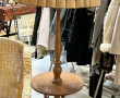 Lampadaire pied-fumeur vintage en bois a