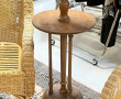 Lampadaire pied-fumeur vintage en bois a