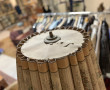 Lampadaire pied-fumeur vintage en bois a