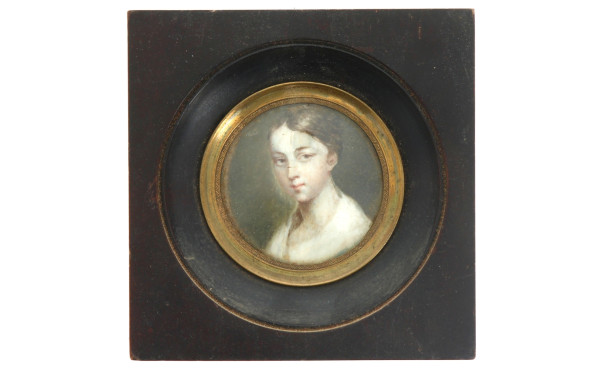 Ecole XIXème "Portrait de jeune fille", 