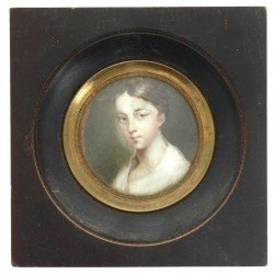 Ecole XIXème "Portrait de jeune fille", 