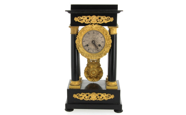 Pendule portique Napoléon III en bois no