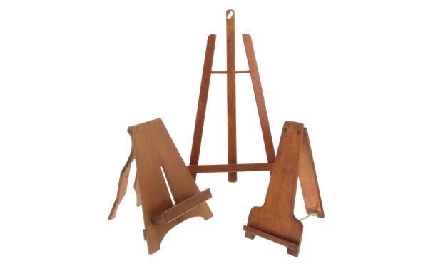 3 chevalets en bois à poser, H 30 cm (2)