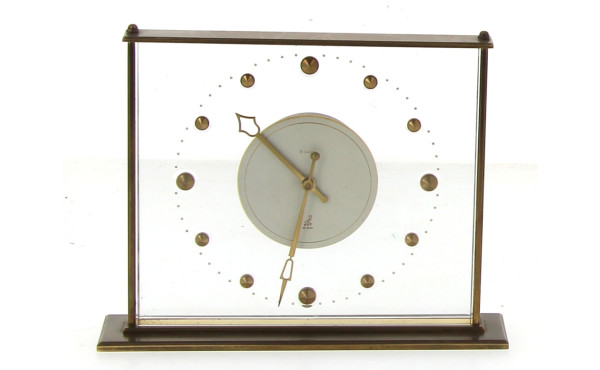 Pendule JAZ en laiton, H 15,5 x L 20 cm 