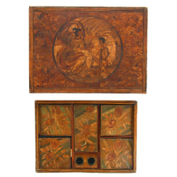 Marqueterie de paille - Lot comprenant u