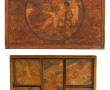 Marqueterie de paille - Lot comprenant u
