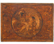 Marqueterie de paille - Lot comprenant u