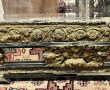 Grand miroir à parecloses en laiton et b