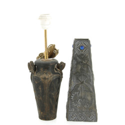 Vase en régule décor floral Art Nouveau,