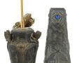 Vase en régule décor floral Art Nouveau,