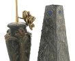 Vase en régule décor floral Art Nouveau,