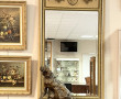 Miroir style trumeau en bois et stuc cou
