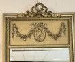 Miroir style trumeau en bois et stuc cou