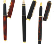 PARKER - 2 stylos plume or et un stylo b