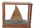 "Voilier en mer", diorama, maquette en b
