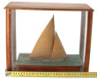 "Voilier en mer", diorama, maquette en b