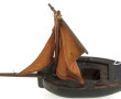 Maquette de bateau ancienne, en bois et 