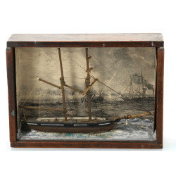 Ecole Anglaise - Diorama avec maquette d
