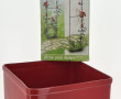Cache-pot en céramique rouge, H 37 x L 3