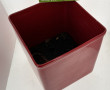 Cache-pot en céramique rouge, H 37 x L 3