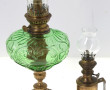 Lampe à pétrole et lampe pigeon avec leu