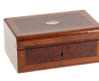 Coffret en placage de loupe et incrustat