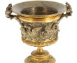 Vase forme Médicis en bronze en 2 tons, 