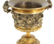 Vase forme Médicis en bronze en 2 tons, 
