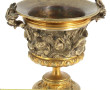 Vase forme Médicis en bronze en 2 tons, 