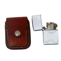 ZIPPO - Zippo en métal en écrin cuir s'a