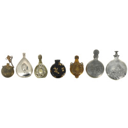 Lot de 7 secouettes et tabatières en mét