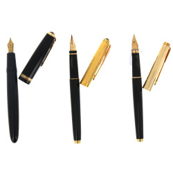PARKER - 2 stylos encre vintage plume or