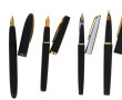 6 stylos encre vintage plumes or 18 cts