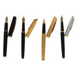 4 stylos encre vintage avec plumes or