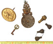 Petit lot de bronzes d'ameublement : mor