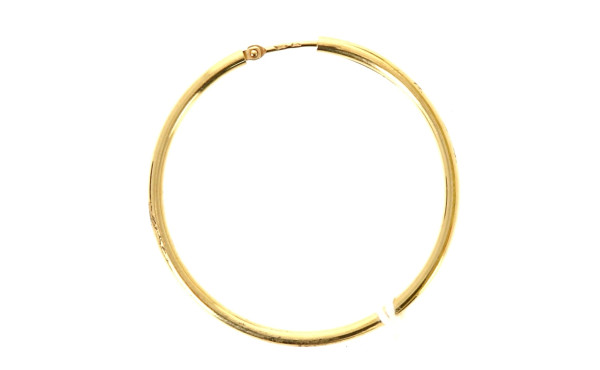 BO créole en or jaune 18 carats, poinçon