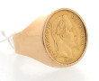 Chevalière en or jaune 18 carats, poinço