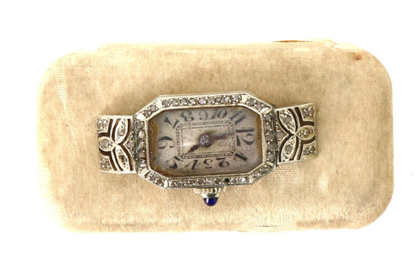 Boîtier de montre en or gris 18 carats, 