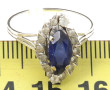 Bague en or gris 18 carats, poinçon tête