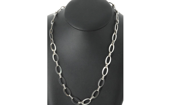 Collier en argent 925ème maille anneaux 