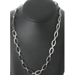 Collier en argent 925ème maille anneaux 