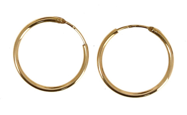 Paire de boucles d'oreilles créoles en o