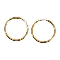 Paire de boucles d'oreilles créoles en o