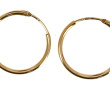 Paire de boucles d'oreilles créoles en o