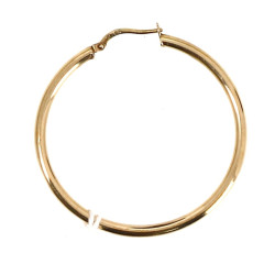 Boucle d'oreille créole en or jaune 9 ca