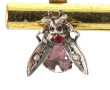 Paire de BO en argent en forme de mouche