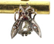 Paire de BO en argent en forme de mouche