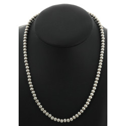 Collier en perles d'argent 925ème, poids