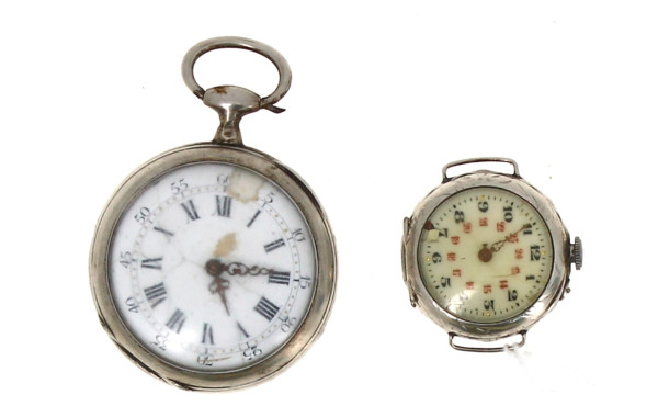 Montre de col et montre de gousset en ar